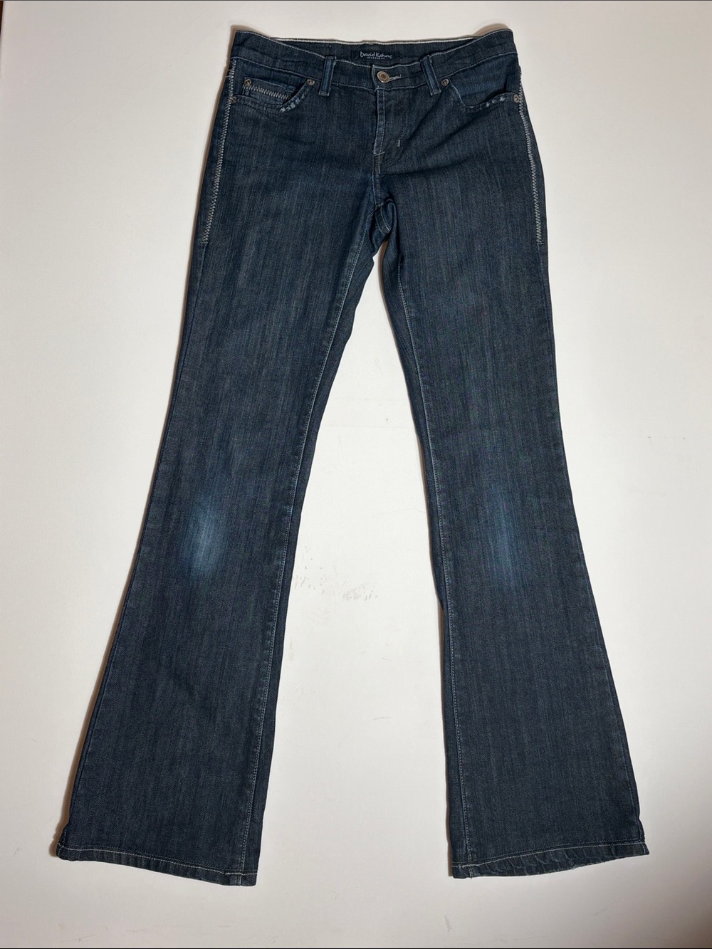 David Kahn Jeanswear Size 25 Dark Wash Flare Jeans Made In USA